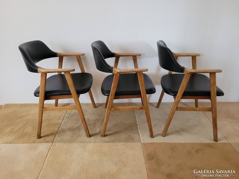 Retro fakarfás szék mid century Claus stílusú szék fa karosszék