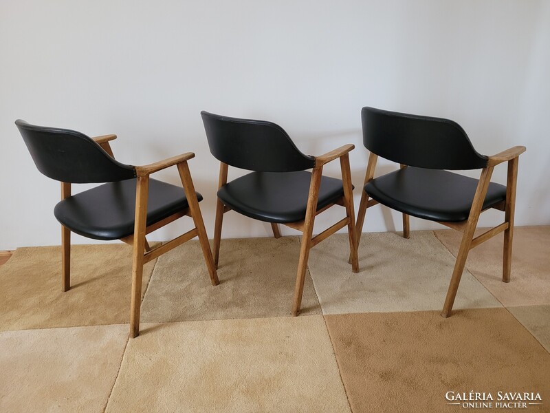 Retro fakarfás szék mid century Claus stílusú szék fa karosszék