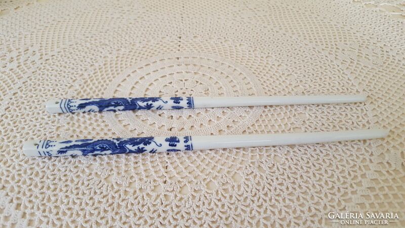 Kínai,sárkánymintás porcelán evőpálcika