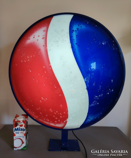Hatalmas Pepsi 2 oldalas reklám tábla lámpa. plexi alumínium . ALKUDHATÓ