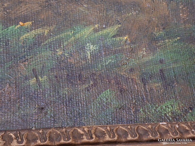Antik JELZETT KUPCSÁNYI ??  FESTMÉNY 60x50 cm --ANTIK  KERETÉBEN