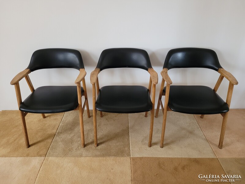 Retro fakarfás szék mid century Claus stílusú szék fa karosszék