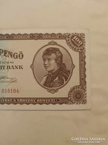 Százmillió pengő, 1946-ból, 100.000.000. pengős bankjegy