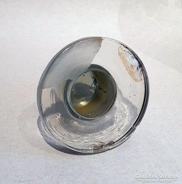 Antik, nagyméretű, vegyszeres laborüveg, patikai üveg, eredeti címkével. 3 literes, 28 cm magas