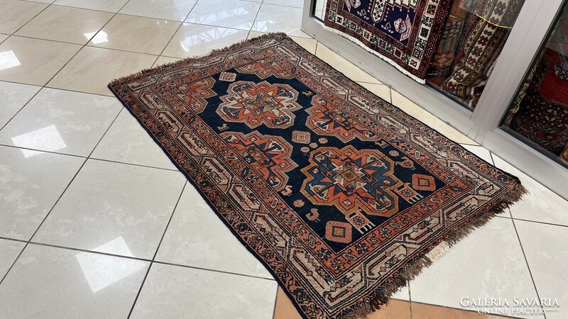 3827 ANTIK NOMÁD KAUKÁZUSI KÉZI GYAPJÚ PERZSA SZŐNYEG 103X150CM INGYEN FUTÁR