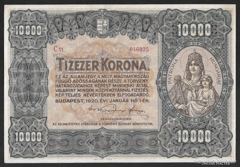 10.000 korona 1920 EF