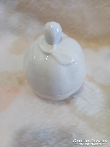 2503/18 Herendi fehér porcelán eperfogós bonbonier