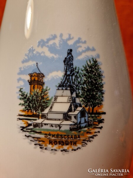 Hollóházi porcelán gyönyörű rózsás 31 cm magas váza