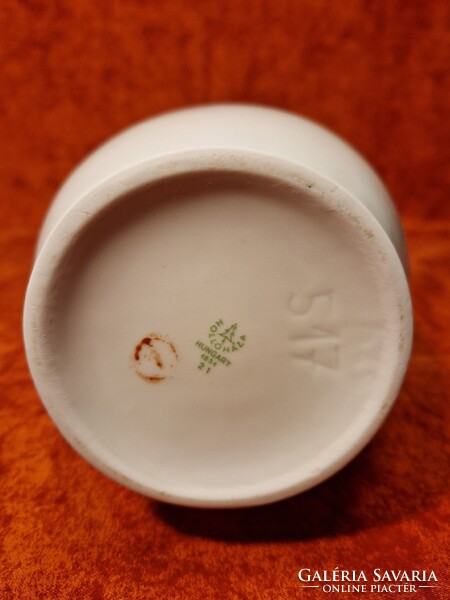 Hollóházi porcelán gyönyörű rózsás 31 cm magas váza
