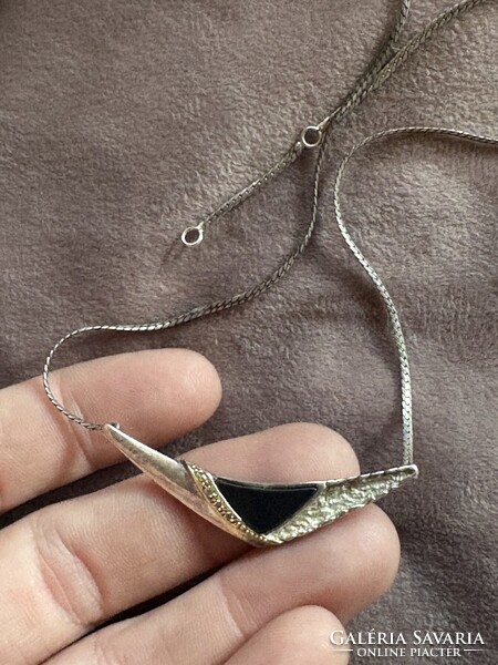 Csodás ezüst collier nyakék Art deco