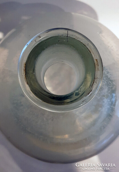 Antik, nagyméretű, vegyszeres laborüveg, patikai üveg, eredeti címkével. 3 literes, 28 cm magas