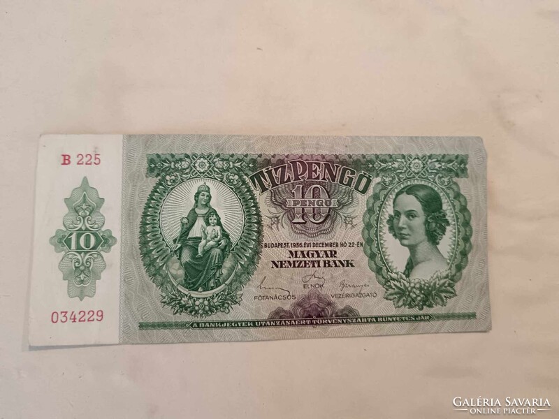 10 pengő 1936-os, szép hajtatlan darab, tíz pengők 2 darab
