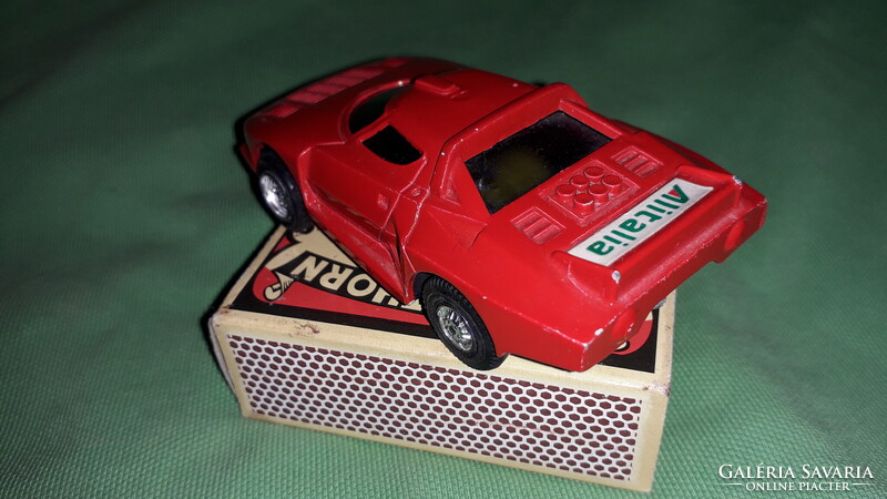 Régi olasz fém LANCIA ALITALIA Stratos Rally Monte Carlo modell 1:45 autó GYŰJTŐI képek szerint