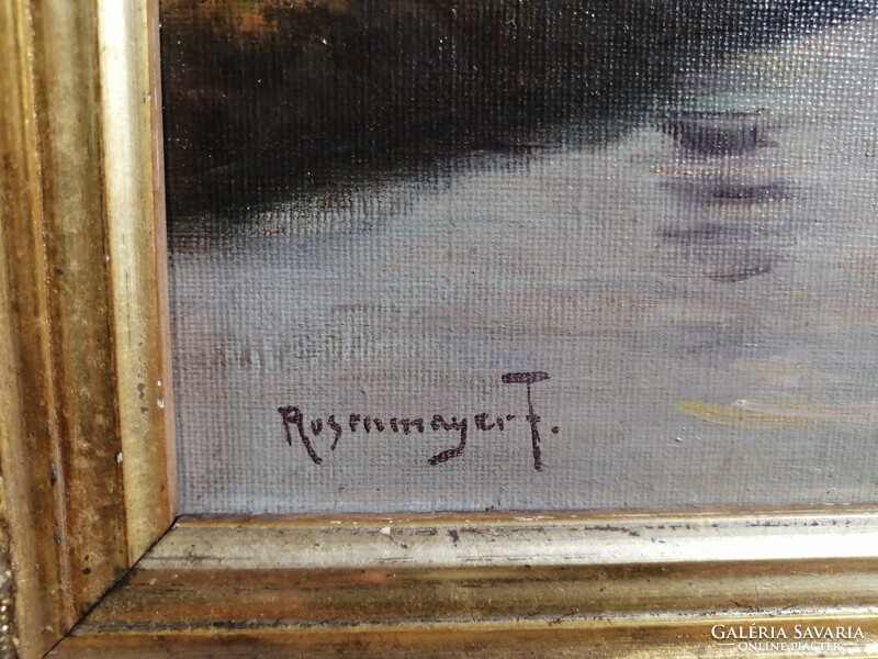 ROSENMAYER FERENC /1864-1912/ - FOLYÓPARTI HORGÁSZÁS