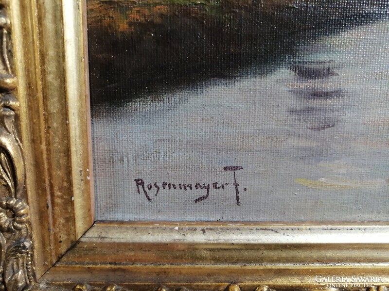 ROSENMAYER FERENC /1864-1912/ - FOLYÓPARTI HORGÁSZÁS