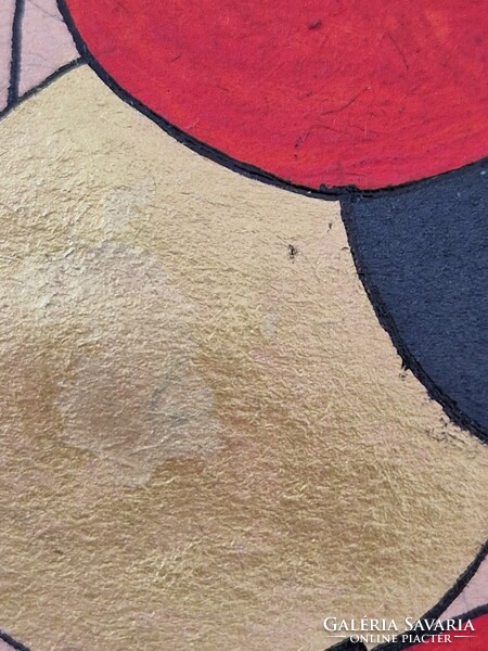 Erich Buchholcz: Vogel im Nest, guache