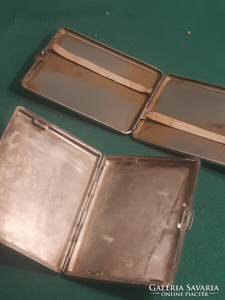 2 db alpakka régi cigarettatárca