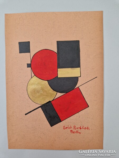 Erich Buchholcz: Vogel im Nest, guache
