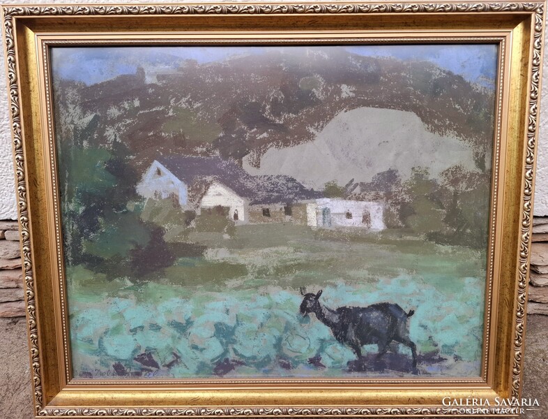 Deli Antal (1886-1960) Káposztásban,Képcsarnokos Festmény