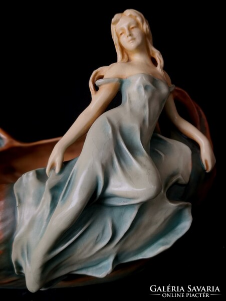 DT/455 – Bernard Bloch Manufaktúra – Csodaszép szecessziós majolika kínáló