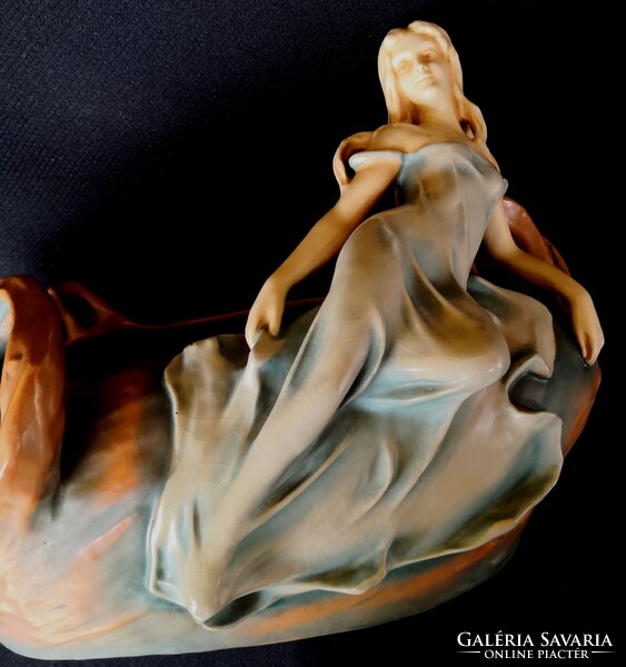 DT/455 – Bernard Bloch Manufaktúra – Csodaszép szecessziós majolika kínáló