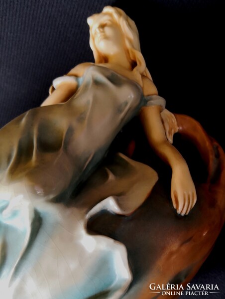 DT/455 – Bernard Bloch Manufaktúra – Csodaszép szecessziós majolika kínáló