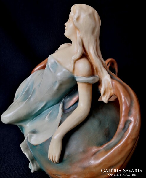 DT/455 – Bernard Bloch Manufaktúra – Csodaszép szecessziós majolika kínáló