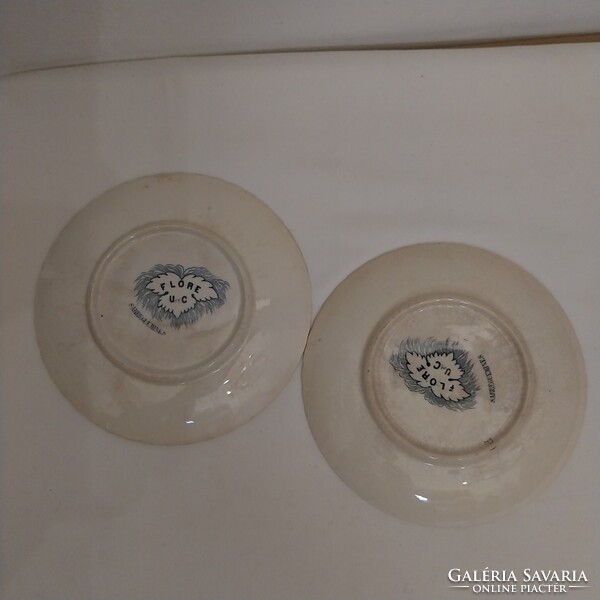2db  antik Sarreguemines Flore U et C teás  alátét