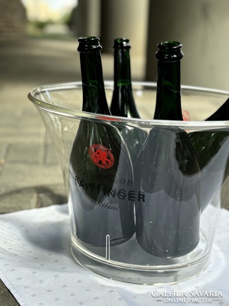 Taittinger Champagne 4 palackos átlátszó plasztik pezsgőhűtő