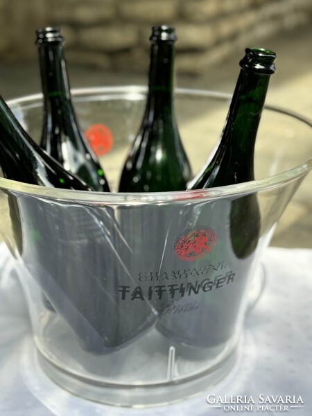 Taittinger Champagne 4 palackos átlátszó plasztik pezsgőhűtő