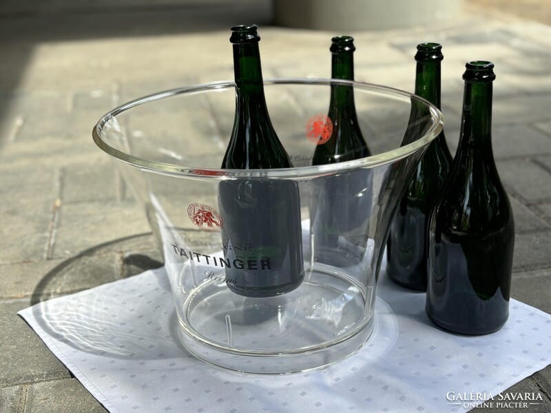 Taittinger Champagne 4 palackos átlátszó plasztik pezsgőhűtő
