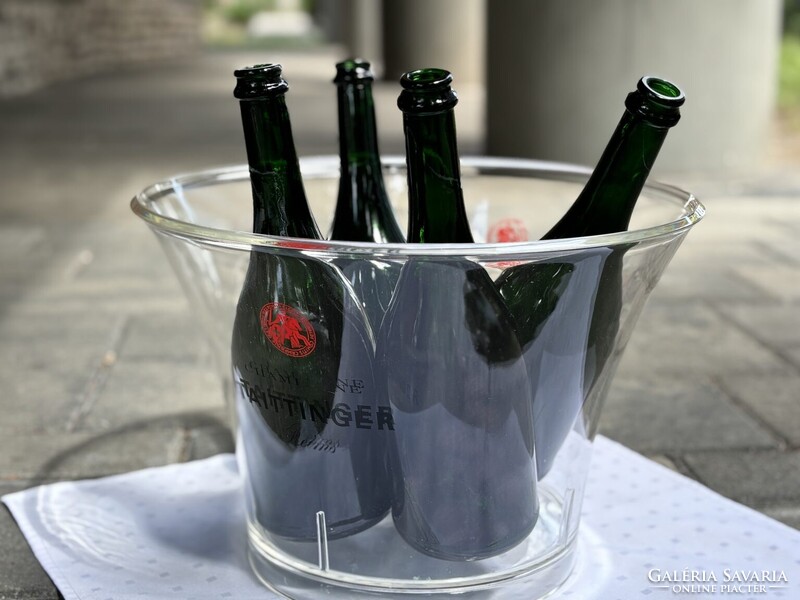 Taittinger Champagne 4 palackos átlátszó plasztik pezsgőhűtő