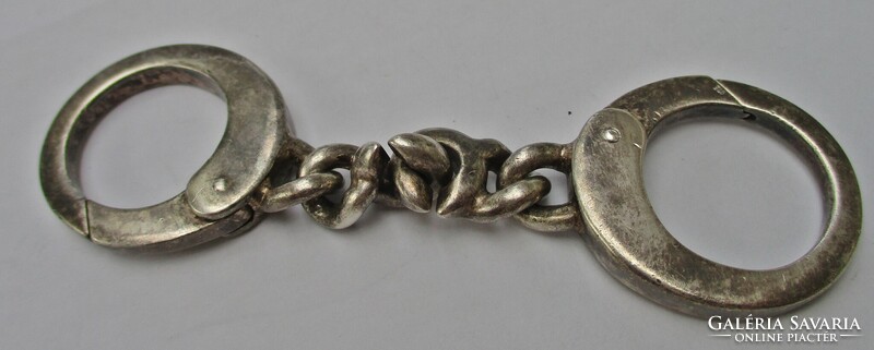 Különleges régi ezüst köpeny összefogó, karabiner