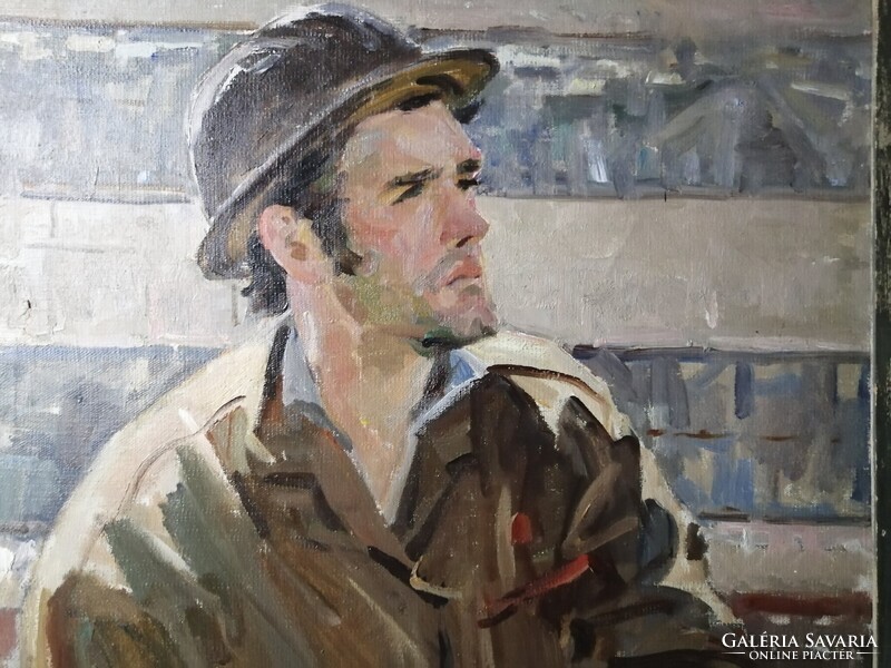 KOMSOMOL LEADER - YUGAI V. - SOVIET UKRAINIEN ART - KOMSZOMOL VEZETŐ, KOMMUNISTA MŰVÉSZET