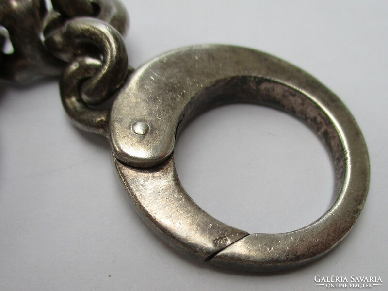 Különleges régi ezüst köpeny összefogó, karabiner