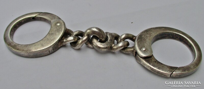 Különleges régi ezüst köpeny összefogó, karabiner