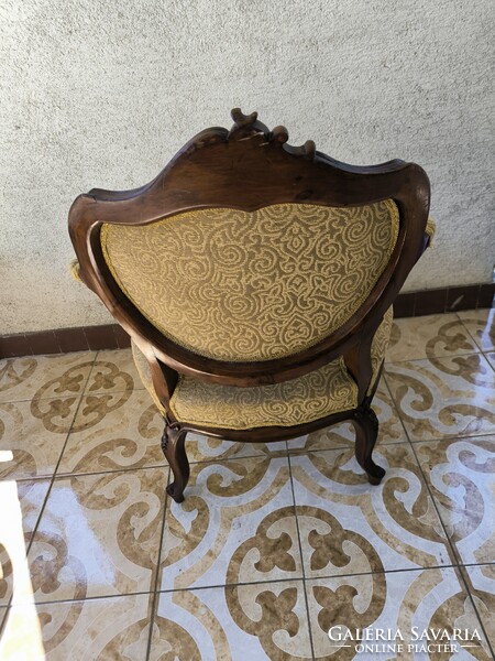 Antik Bécsi barokk rokokó stílusú káros szék fotel szép àllapotban dúsan faragott. Videó!!
