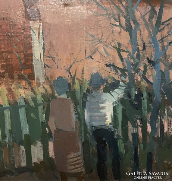 HATALMAS!!! Luzsicza Lajos (1920-2006) 116x166!!! cm EREDETI olajfestménye