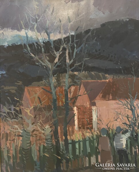 HATALMAS!!! Luzsicza Lajos (1920-2006) 116x166!!! cm EREDETI olajfestménye