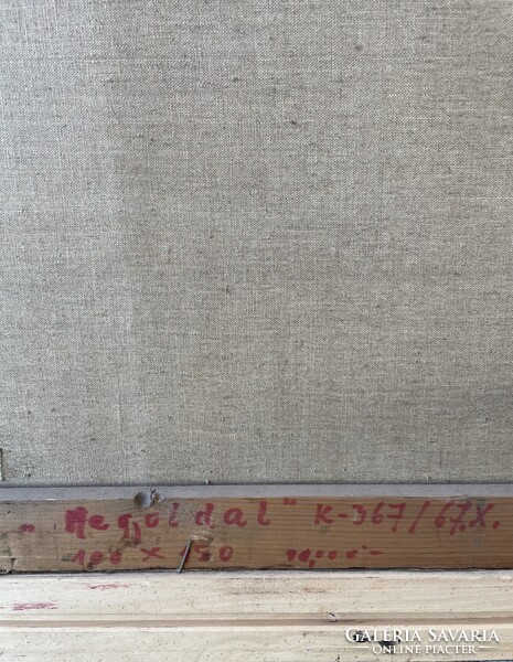 HATALMAS!!! Luzsicza Lajos (1920-2006) 116x166!!! cm EREDETI olajfestménye