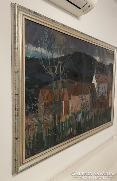 HATALMAS!!! Luzsicza Lajos (1920-2006) 116x166!!! cm EREDETI olajfestménye