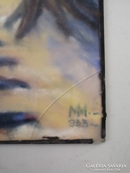 ANTIK PASZTELL KÉP - MM 937 - (NAGYBÁNYA?)