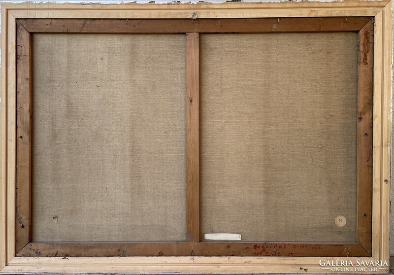 HATALMAS!!! Luzsicza Lajos (1920-2006) 116x166!!! cm EREDETI olajfestménye