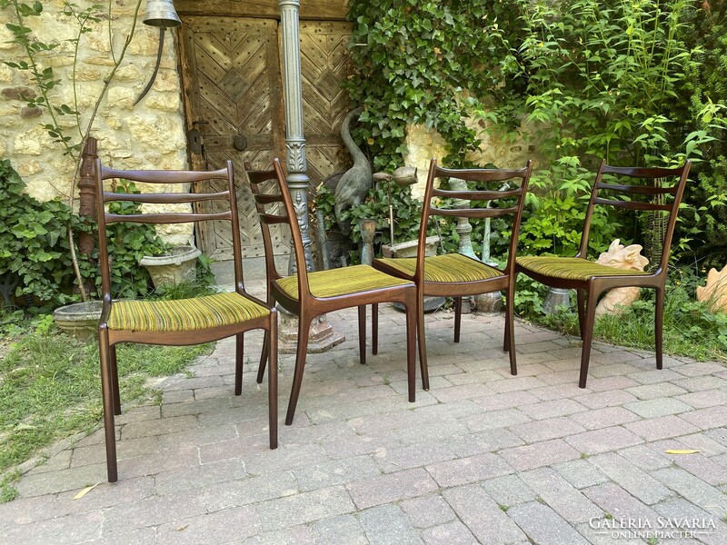 Mid Century Dán Design Székek Paliszander