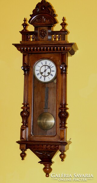 Ónémet, rugós antik falióra 106 cm