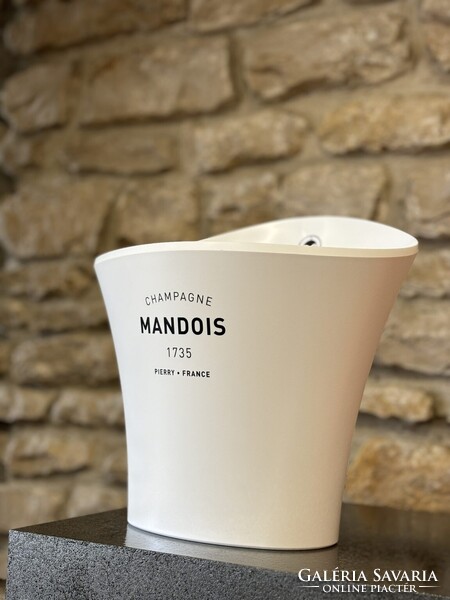 MANDOIS Champagne pezsgős készlet - kétpalackos jégveder és 12 kristálypohár - Esküvői ajándék szett