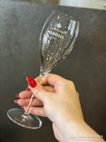 MANDOIS Champagne pezsgős készlet - kétpalackos jégveder és 12 kristálypohár - Esküvői ajándék szett