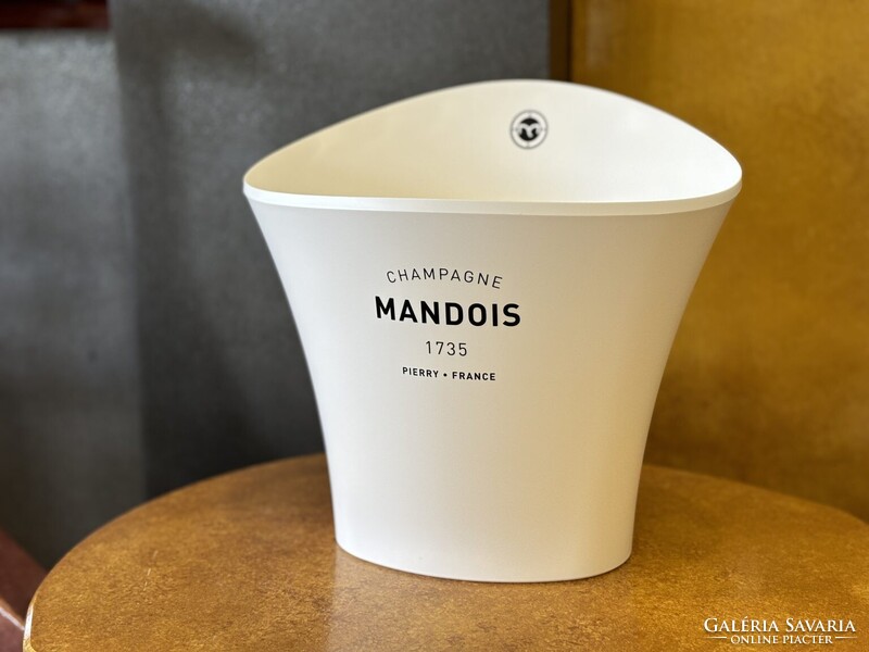MANDOIS Champagne pezsgős készlet - kétpalackos jégveder és 12 kristálypohár - Esküvői ajándék szett