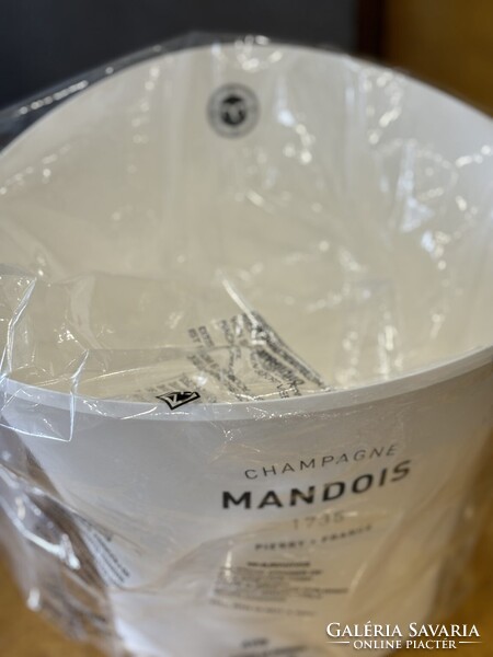 MANDOIS Champagne pezsgős készlet - kétpalackos jégveder és 12 kristálypohár - Esküvői ajándék szett