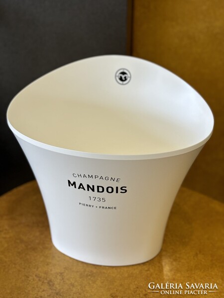 MANDOIS Champagne pezsgős készlet - kétpalackos jégveder és 12 kristálypohár - Esküvői ajándék szett